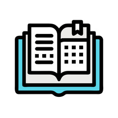 Poster - Open Book with Calendar Icon Representing Study Schedule and Academic Planning