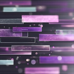 Wall Mural - abstract geometric forms with horizontal lines and light orbs on dark backdrop aesthetic composition