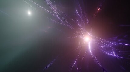 Wall Mural - Abstract Light Trails in a Cosmic Nebula with Luminous Hues and Ethereal Particles