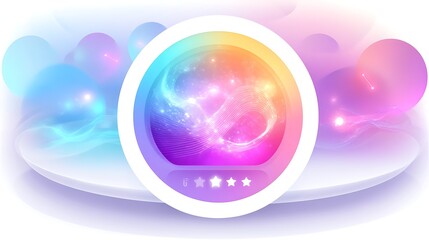 Wall Mural - celestial roundel of cosmic energy and dreamlike colors in soft focus visual display graphic.