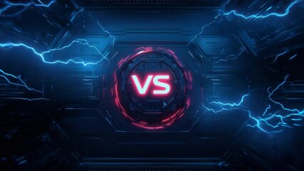 Wall Mural - high-energy neon background with lightning effects and vivid contrast for dynamic visual content com