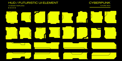Wall Mural - futuristic hud interface ui elements