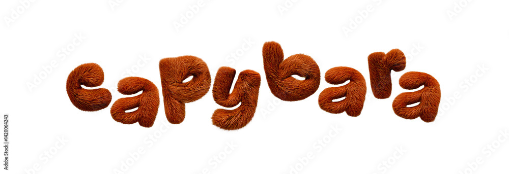 3d capybara letters on transparent background Stock Photo | Adobe Stock