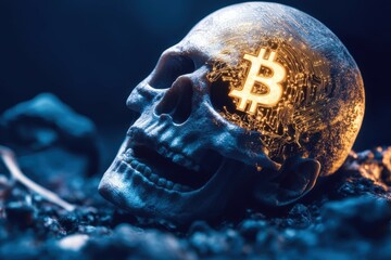 Wall Mural - a blockchain system is developed that can digitally resurrect the dead by recreating their minds fro
