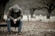 © kornc - Solitude and reflection elderly man in nature emotional portrait autumn landscape captured close-up
