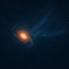 Wall Mural - Stunning spiral galaxy glowing in the darkness of space. Cosmic beauty, deep universe, astronomy, science fiction, and the mysteries of the galaxy and stars.