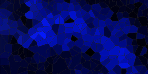 Leinwandbilder - Abstract Seamless blue color Quartz Crystal Pixel Diagram Background. Black vector low poly cover. Dark Multicolor Broken Stained-Glass Background with grey lines. Geometric Retro tiles pattern.	