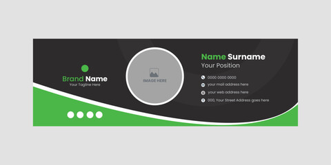 Wall Mural - premium stylish email signature template, professional and luxury email signature design, unique sim
