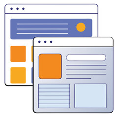 Wall Mural - a vibrant website design showcasing intuitive navigation and clean layouts with bold color accents a