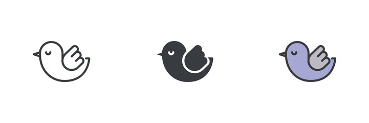 Aufkleber - Flying bird different style icon set