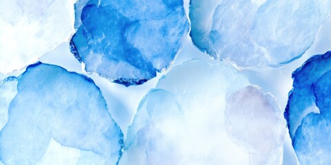 Poster - A series of blue circles, each with a different shade of blue