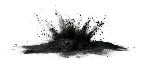 Poster - A black hole is shown in the center of a white background