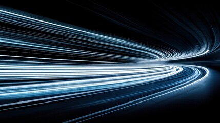 Wall Mural - abstract light trails forming a tunnel. possible use for technology, speed, and motion concepts