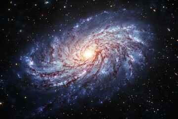 Wall Mural - a galaxy exists where the colors in space are fading a group of explorers must travel across the gal