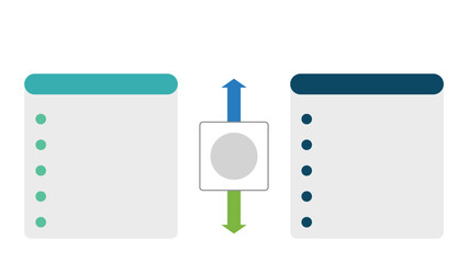 Wall Mural - current vs future state infographic presentation layout fully editable.