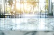 © Mood - Empty marble countertop, blurred background of outdoors