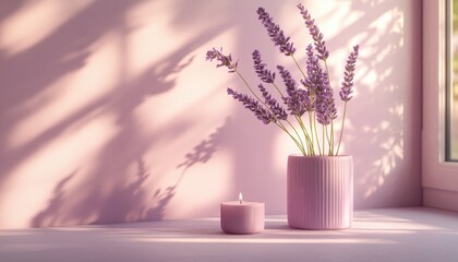 Aufkleber - Delicate pink flowers bloom gracefully under warm sunlight at dusk, creating a serene atmosphere filled with tranquility and beauty