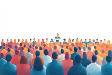 Poster - Diverse panel of experts engaging in discussion during a conference or seminar, showcasing collaboration and shared insights in a professional setting