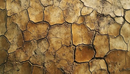 Aufkleber - Cracked gray texture with peeling surface revealing intricate patterns and lines under soft lighting