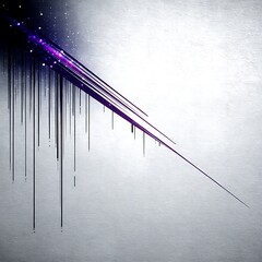 Wall Mural - violet comet streaks abstract design against gradient gray backdrop visual composition artwork