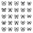 © Sadhin07 - Collection of Twenty Five Black and White Bow Icons for Gift Wrapping and Decoration