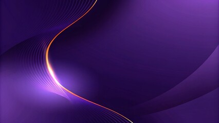 Aufkleber - Elegant purple curved line on purple background with lighting effect and with copy space for text. Luxury design style for premium branding, presentation, or digital graphic template use