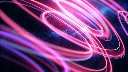 Poster - Neon fiber optic lines abstract texture background, abstract speed lines technology background, digital glow streaks, futuristic light strands, fast motion energy, modern tech backdrop