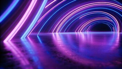 Fototapete - Neon light wave background, 3d Rendering, Abstract Background, Light Background, Color Background, vibrant design, digital glow, futuristic style, colorful motion, modern visual art