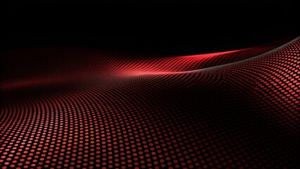 Aufkleber - Abstract red wave design flowing on halftone dots pattern background with copy space, modern dynamic motion curve, stylish backdrop, elegant lines template, smooth flow art wallpaper concept