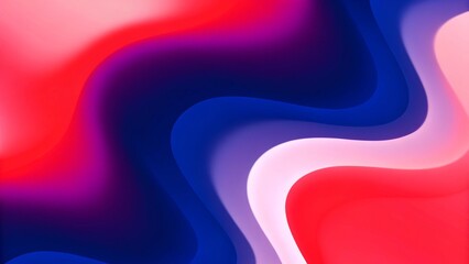 Poster - Fluid gradient background with red, blue and violet. Abstract color waves, modern digital art design with flowing motion and vibrant tones for creative visual projects and presentations