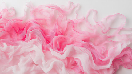 A pink and white fabric with a wavy pattern