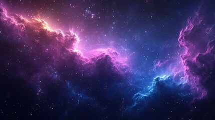cosmic fractal design with vivid purple and blue tones