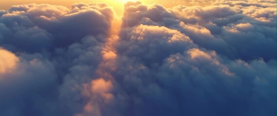 Wall Mural - Anamorphic video illuminating the sky with vibrant colors and soft clouds
