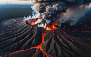 volcano in the lava
