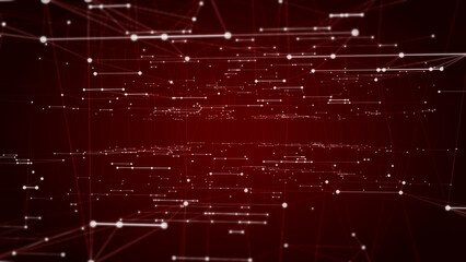 Wall Mural - abstract geometric background. triangles, dots and lines are connecting with shine