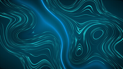 Wall Mural - fantastic video animation with color changing stripe object in slow motion