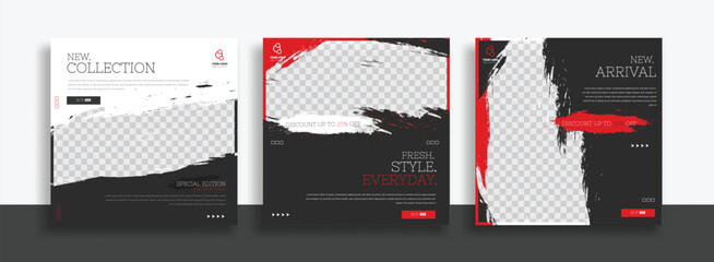 Wall Mural - creative new arrival social media post template design.