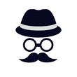 © koxeiryu - 父の日のベクターイラスト：帽子、メガネ、ヒゲのアイコン - Father's Day Vector Illustration: Hat, Glasses, and Mustache Icon