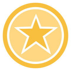 golden star badge icon vector illustration