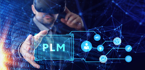 plm product lifecycle management system technology concept. technology, internet and network concept