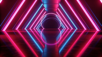 Poster - 80s video game scene in purple and blue neon colors, three dimensional, 3d, games, retro arcade vibe with glowing lights and futuristic elements creating immersive nostalgic experience