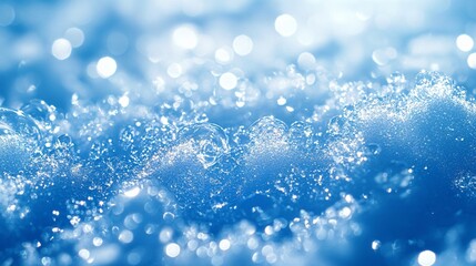 Wall Mural - a snowfield sparkling under a bright blue winter sky texture background