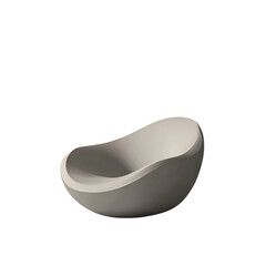 Poster - Minimalist smooth form on black, conceptual seat for domestic interior design