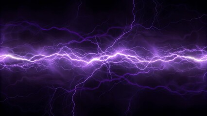 Aufkleber - Abstract purple electric lighting striking on dark background for energy and power design concept, glowing electricity streaks in violet tones creating dynamic visual for futuristic backgrounds