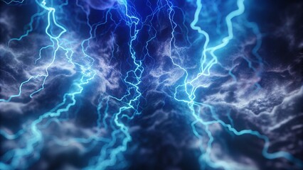 Aufkleber - Blue electric lighting, abstract electrical background, glowing energy currents, futuristic light effect, digital spark visual, dynamic electric texture, sci-fi power backdrop