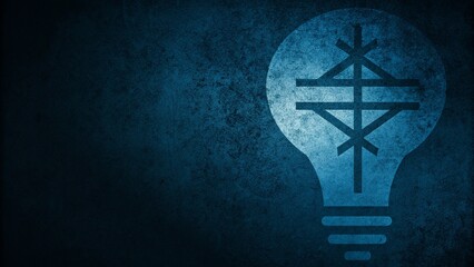 Aufkleber - Electricity icon special blue banner background, digital energy concept with glowing symbol, modern technology sign, futuristic electric interface with vibrant design and light effect