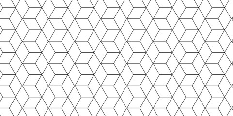 Vector seamless pattern with hexagon square cube geometric pattern shapes grid metal element texture design. abstract tiles gradient science web tech connection triangle diamond honeycomb.	
