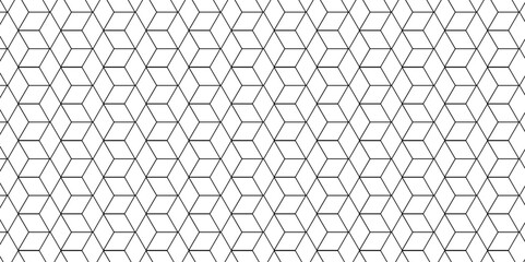 Vector seamless pattern with hexagon square cube geometric pattern shapes grid metal element texture design. abstract tiles gradient science web tech connection triangle diamond honeycomb.	
