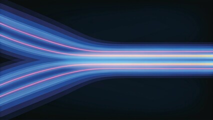 Aufkleber - Modern abstract high-speed light motion effect on black background. Futuristic glowing lines, dynamic energy flow, digital light trails, and speed motion blur in dark space background.