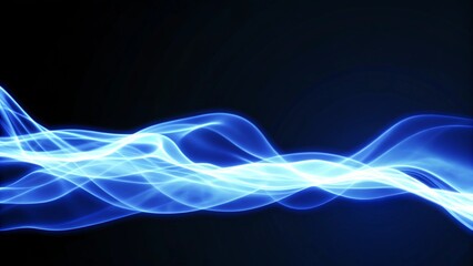 Aufkleber - Abstract magic light blue background, glowing particles swirling in motion with ethereal sparkles, dreamy texture ideal for fantasy, digital art, or festive design elements